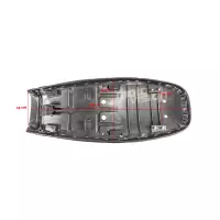 Selle noire café racer cuir universelle 63 cms