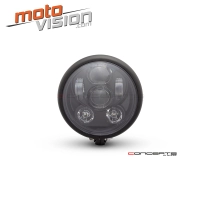 Phare avant universel métal noir mat 6 projecteurs