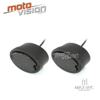 Paire de feu led arrière oval noir mat classique - feu stop et position