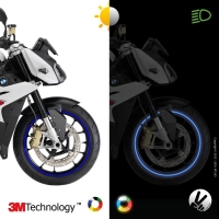 Bandes jantes moto circular - rétro réfléchissantes