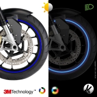 Bandes jantes moto circular - rétro réfléchissantes