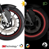 Bandes jantes moto circular - rétro réfléchissantes