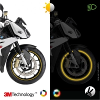 Bandes jantes moto circular - rétro réfléchissantes