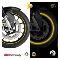 Bandes jantes moto circular - rétro réfléchissantes