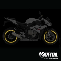 Bandes jantes moto circular - rétro réfléchissantes