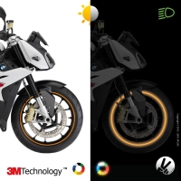 Bandes jantes moto circular - rétro réfléchissantes