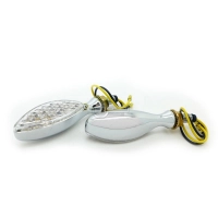 Clignotants led acier chrome goutte d'eau 25 leds