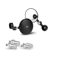 Paire de rétroviseurs womet tech sur embout de guidon alu cnc