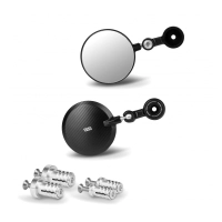 Paire de rétroviseurs womet tech sur embout de guidon alu cnc