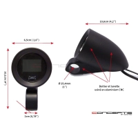 Compteur gps digital 100% waterproof pour guidon 25mm  max inc®