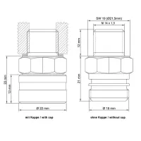Soupape de vidange stahlbus® m12 x 1,25