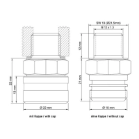 Soupape de vidange stahlbus® m12 x 1,25