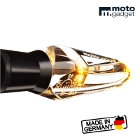 Clignotant m.blaze ice en embout de guidon motogadget