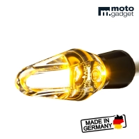 Clignotant m.blaze ice en embout de guidon motogadget