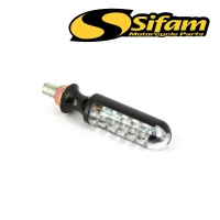 Clignotants universels séquentiels à leds - noir/cabochon translucide - ce