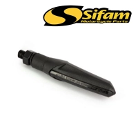 Clignotants universels séquentiels à leds - noir/cabochon fumé - ce