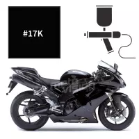 Peinture tricouche kawasaki diablo black metallic zx10r 2007-2009