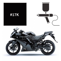 Peinture tricouche kawasaki diablo black metallic ninja 250 r 2009