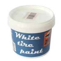 Peinture blanche pour flanc de pneus