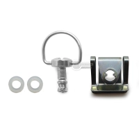 Kit de fixation rapide argenté brillant diamètre 6 longueur 17mm