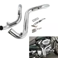 Ligne d'échappement 1 3/4" chrome pour harley davidson softail bobber chopper touring dyna fxd / fxdwg