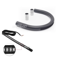 Boucle acier à souder avec insert led pour cadre de selle cafe racer 17cm