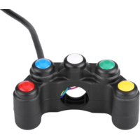 Commodo abs racing 5 boutons guidon 22mm