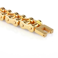 Bracelet chaîne moto couleur or