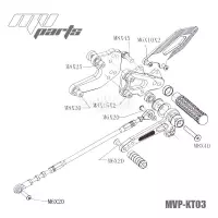 Commandes reculées mv parts ktm 1290 super duke r 2014-