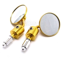 Paire de rétroviseurs sur embout de guidon or cnc