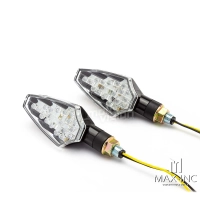 Paire de clignotants led "gali" 82m noir - emarked