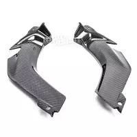 Caches dans tête de fourche carbone brillant kawasaki zx10r 2011 - 2015