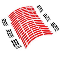 Liserets de jantes 17" - couleur rouge fluo