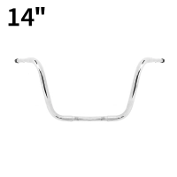Guidon z bar chrome 10"/14" harley davidson sportster touring road king glides 883 1200