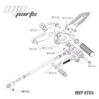 Commandes reculées mv parts ktm 1290 super duke r 2014-