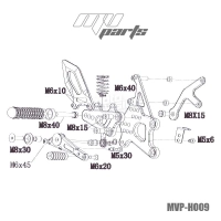 Commandes reculées mv parts honda cbr 1000 rr 2017-