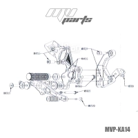 Commandes reculées mv parts kawasaki z900 2017-