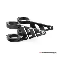 Support de phare stomp noir & alu pour fourche de 32 à 59 mm - gauche