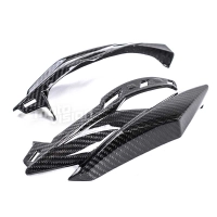 Caches sous tête de fourche carbone brillant kawasaki z1000 2014-