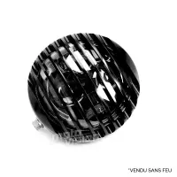 Schwarzer scheinwerfergrill 5,9" - 15cm en métal harley davidson sportster 883 1200 2004-2014