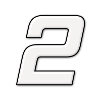 Numéro adhésif blanc de 12 cm