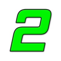 Numéro adhésif vert fluo de 12 cm