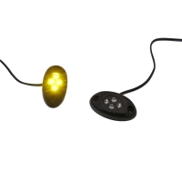 Paire de marqueur lumineux noir oval