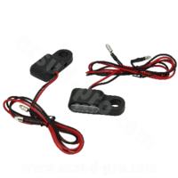 Clignotants led custom sous commodos noir lentille claire - avants