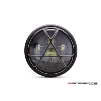 Phare avant led 7,7" phare et code anarchy grill