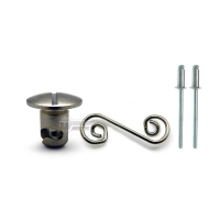 Kit de fixation à riveter argenté brillant diamètre 6 longeur 12