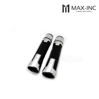 Paire de poignées avec inserts en aluminium et embout