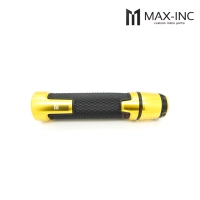 Paire de poignées avec inserts en aluminium et embout