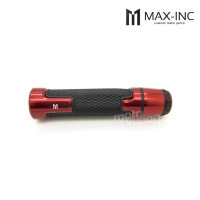 Paire de poignées avec inserts en aluminium et embout