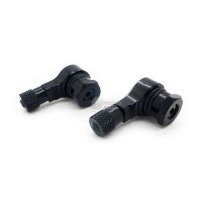 Paire de valves coudées alu. noires 8,3 mm